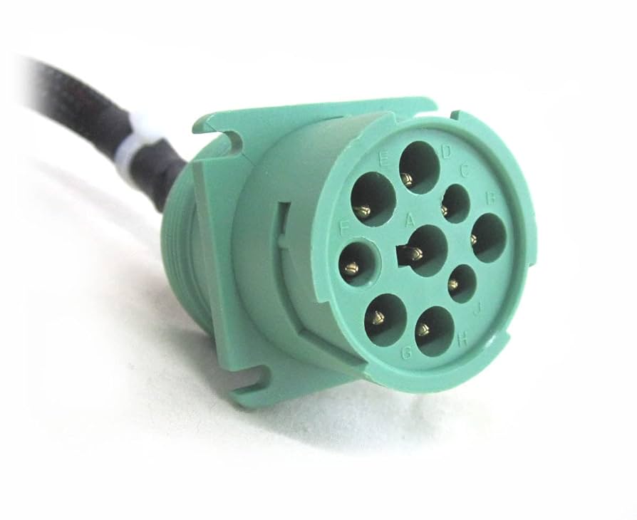 Amazon.com: MasTrack Type 2 Green J1939 9pin Male to Open